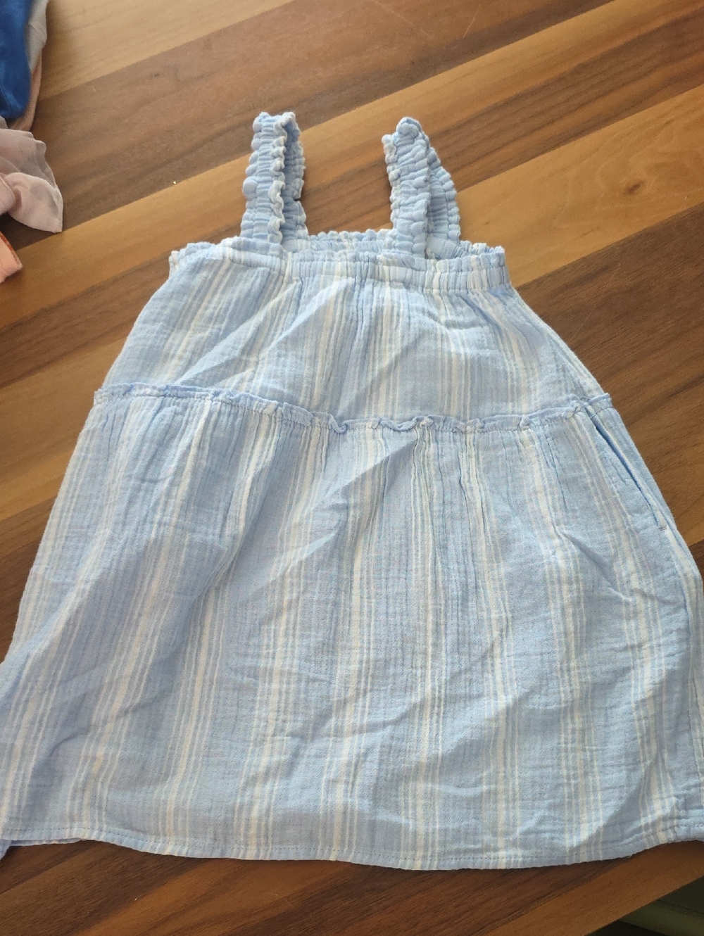 Cat & Jack Bundle Light Blue Striped Girls Sundress